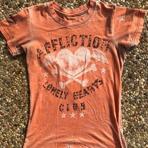 Women’s Affliction Lonely Hearts T-shirt sz small